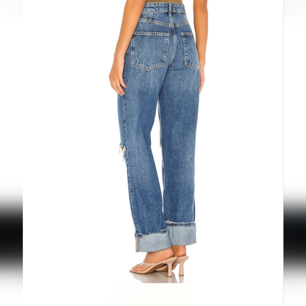 Free People High-Rise Distressed Jeans Size 24 - Picture 3 of 6